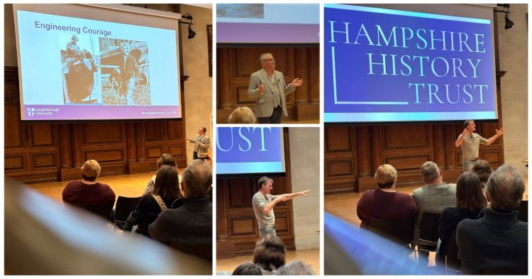 Dan Snow and Ed Rochead speaking at Midweek Musings history talk Adventures to the Southern Hemisphere in Winchester