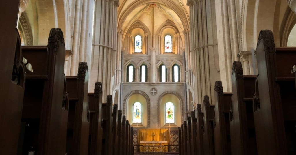 Historic church interior representing early Christian history and belief
